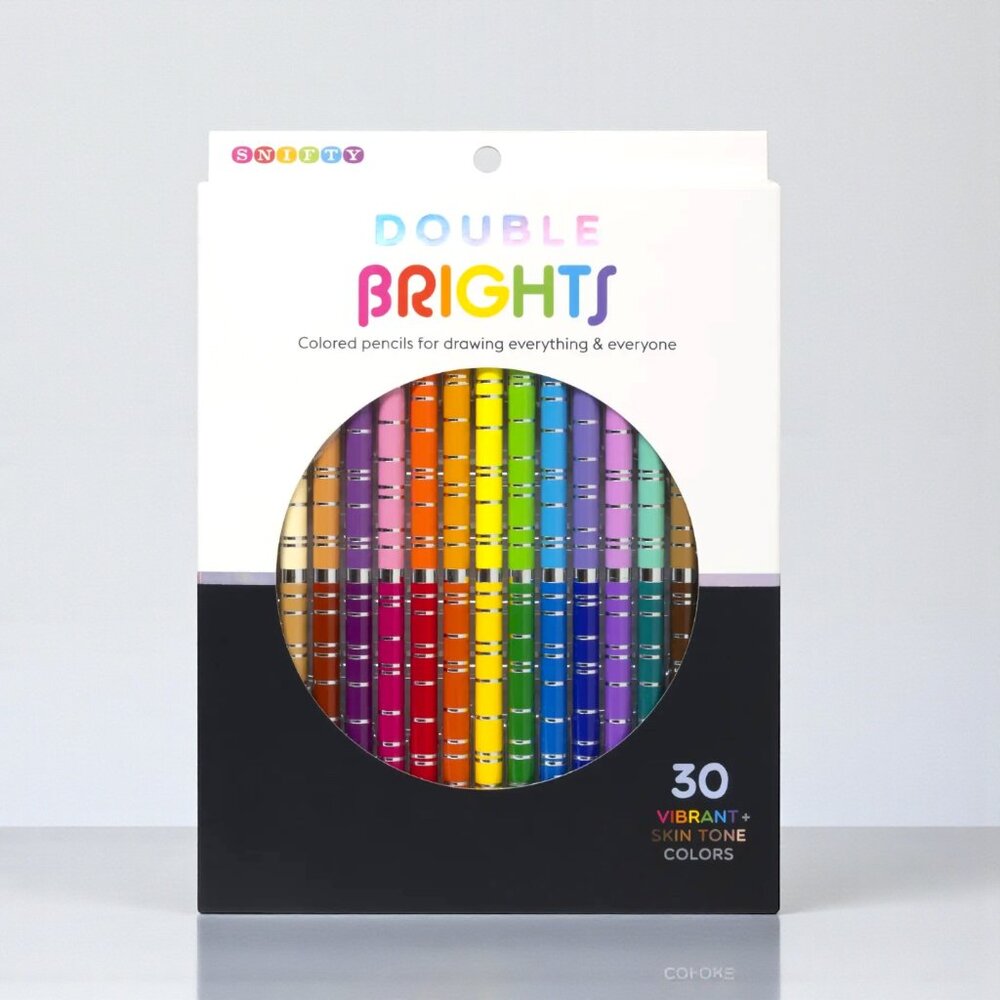 Snifty Double Brights Colored Pencils 30 Pack Dual Tip Colored Pencils Art NWT